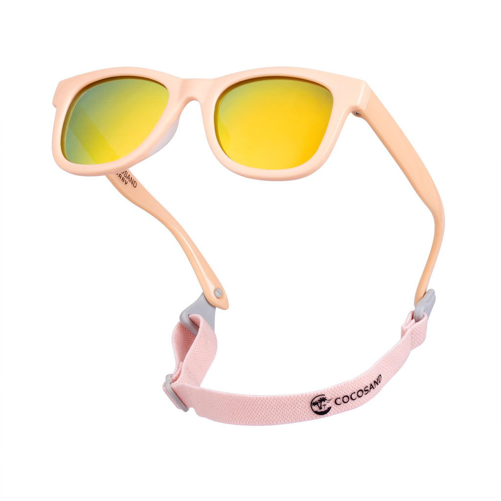 COCOSAND Flexible Polarized Baby Sunglasses with Strap & Silicone Nose Pads