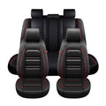 PACKMACH Seat Covers for Infiniti G35 2003-2008 | 5-Seats Leather Seat Covers, Easy to Install Automotive Seat Covers Full Set (Full Set, Black&Red Line)