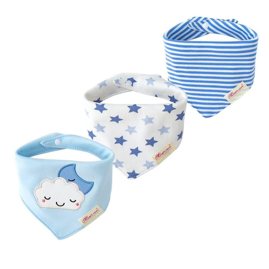 JN&LULU 3 Pack Newborn Baby Bibs Bandana Drool Bibs for Drooling Cotton Baby Gifts (Pink Rabbit)