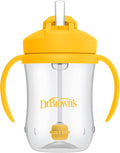 Dr. Brown's Milestones Baby's First Straw Cup, Training Cup with Weighted Straw, 9oz/270mL, Vintage Yellow, BPA Free, 6m+ (Pack of 12)