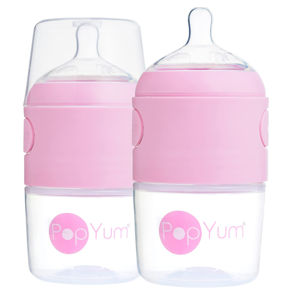 PopYum 5 oz Blue Anti-Colic Formula Making Baby Bottles, 3-Pack