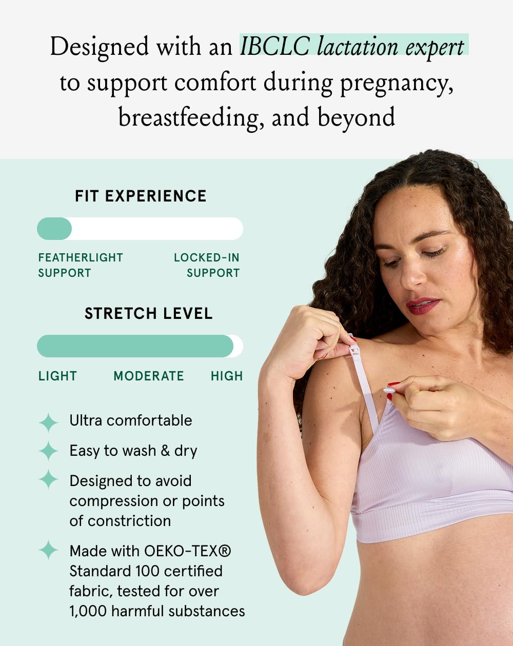 Bodily Everything Wireless Nursing & Maternity Bra with Clip Down Access, S