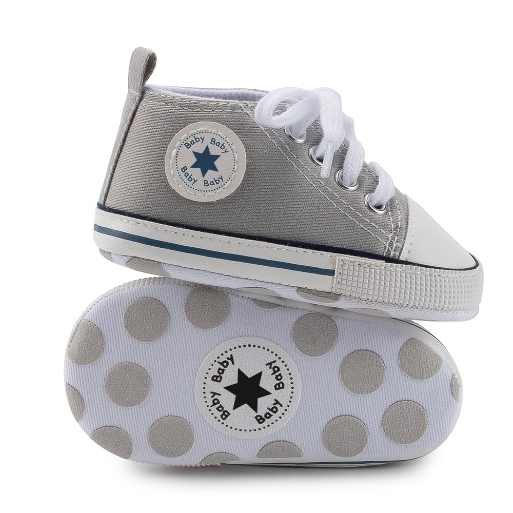 Meckior Save Beautiful Baby Girls Boys Canvas Sneakers Soft Sole High-Top Ankle Infant First Walkers Shoes