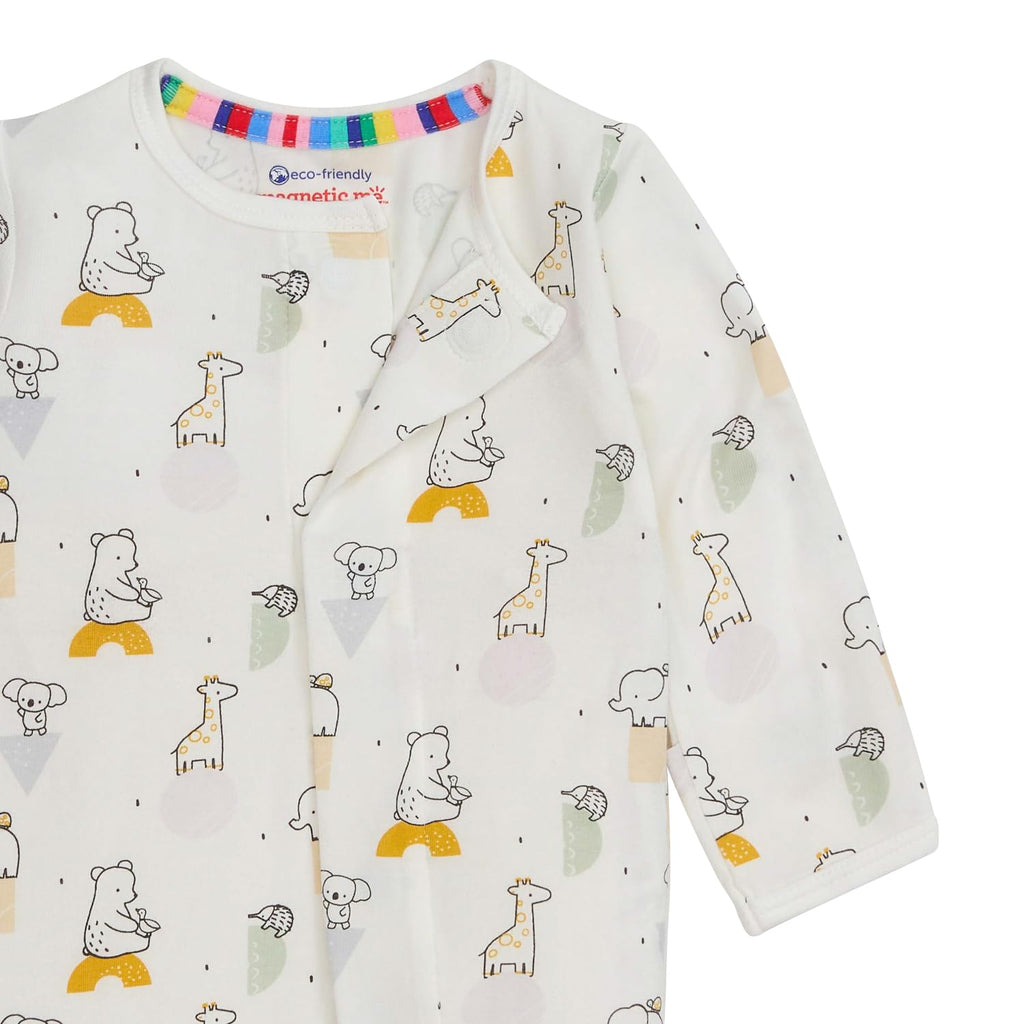 Magnetic Me Boys Modal Magnetic Baby Footie Pajamas | Silky Soft Modal Fabric | New Kid On The Block | 9-12 Months