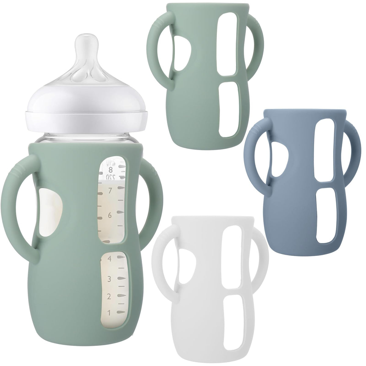 BUSOHA 3 Pack Silicone Sleeves for Philips Avent Natural Baby Bottle