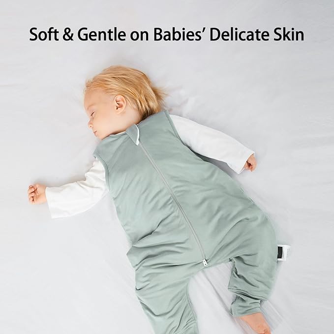 Rayon Made from Bamboo Toddler Sleep Sack with Feet 12-24 Months 1.0 Tog Ultra Soft Toddler Sleeping Sack 1t-2t Sleep Bag Walker Quilted Wearable Blanket with Legs 2-Way Zipper Lightweight