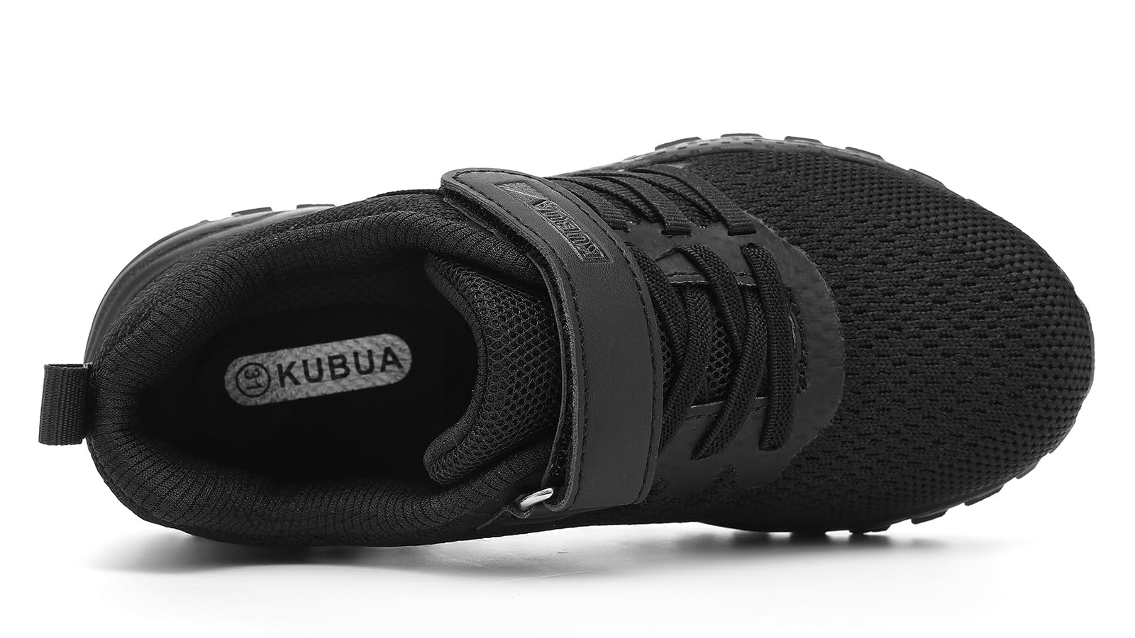 KUBUA Kids Sneakers Lightweight Boys Girls Tennis Shoes Black a
