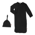 Magnetic Me Modal Newborn Sleeper Gown & Hat Set | Silky Soft Modal Fabric Sleep Sack | Onyx | 0-3 Months