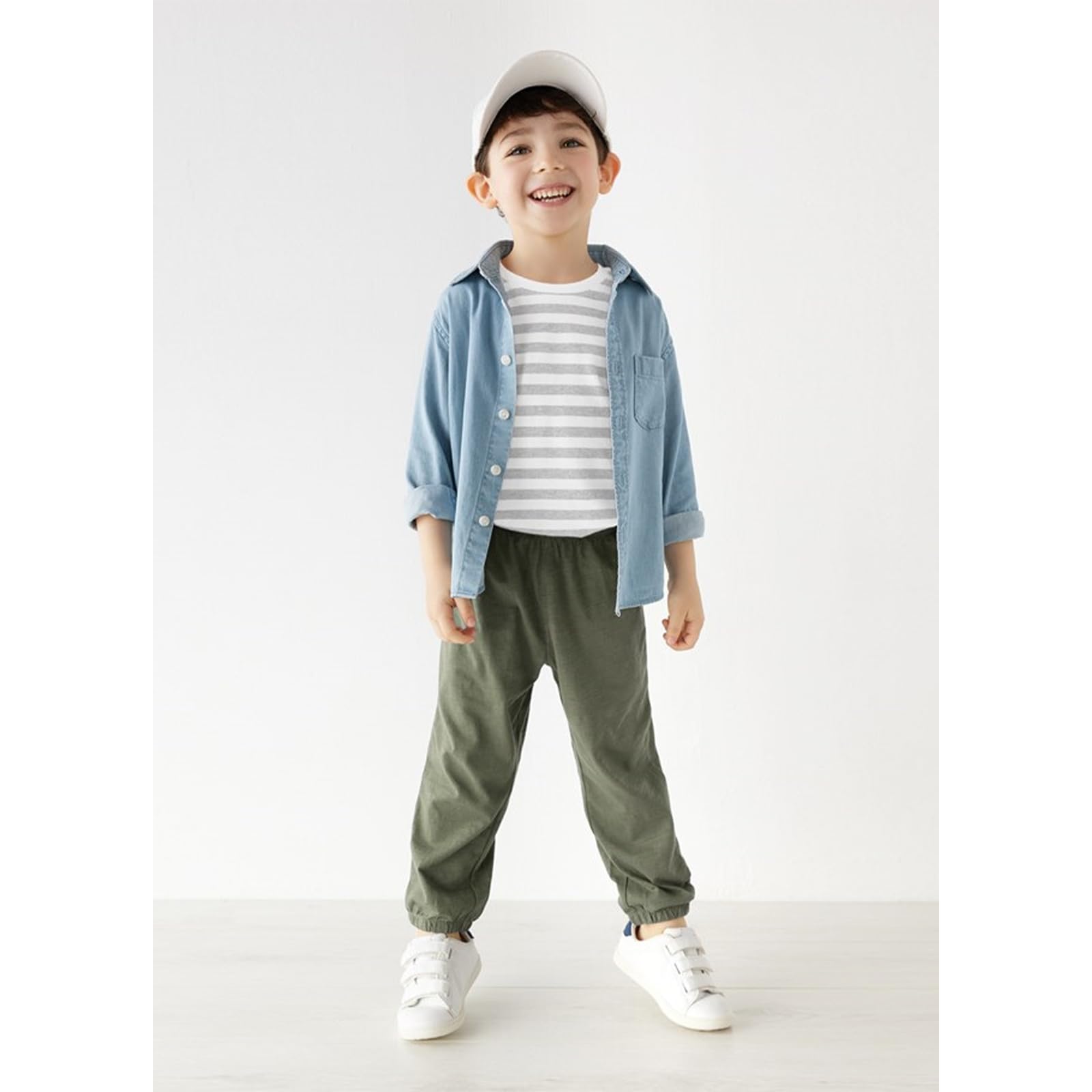 WATOCHE Toddler Boy Cotton Pants 3 Pack Long Bloomers