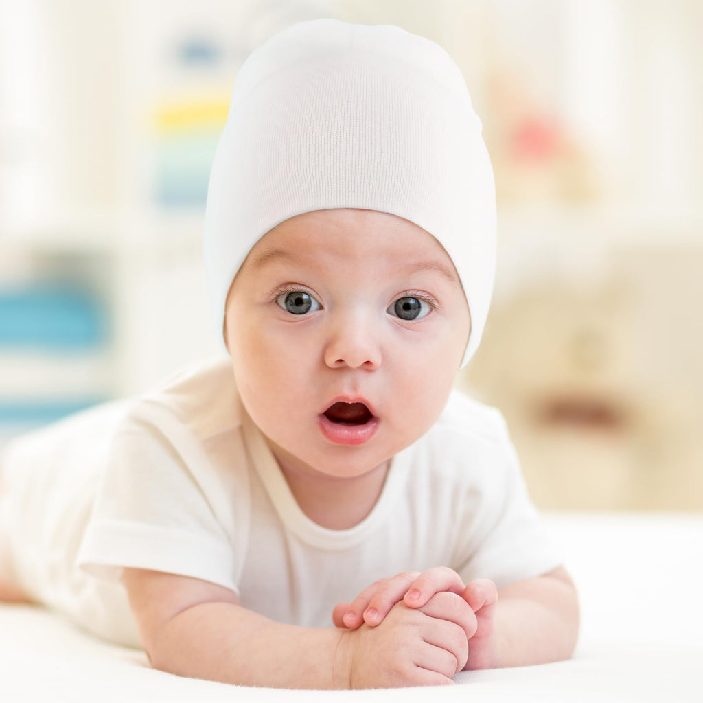 DRESHOW BQUBO 6 Pack Baby Hats for Boys Girls Unisex Baby Beanie Hat Soft Cute Knit Cap Nursery Beanie for Newborn Infant Toddler Kid