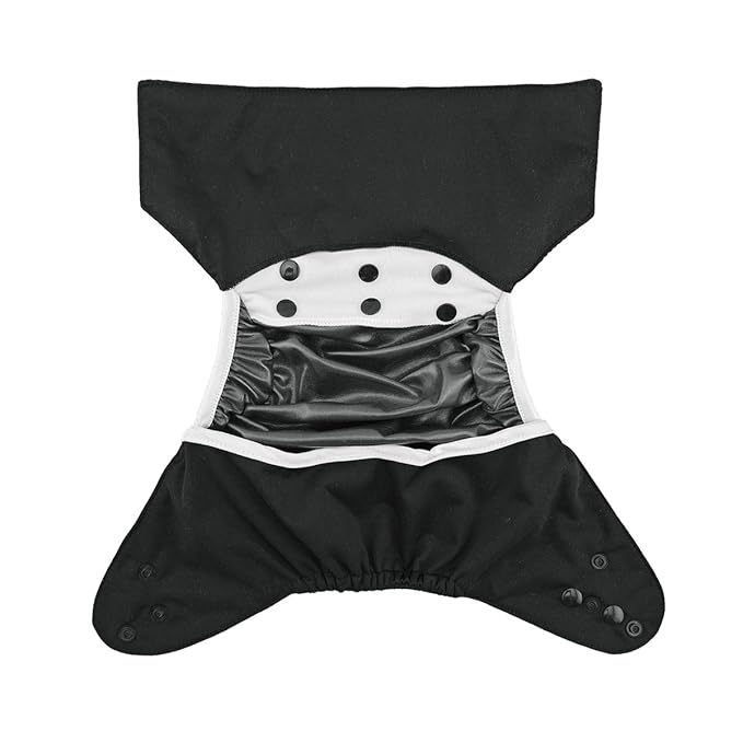 babygoal Cloth Diaper Covers 6 Pack with Wet Bag for Fitted Diapers and Prefolds with Double Gussets, Adjustable and Reusable for Baby Boys 6DCF05