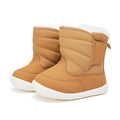 BMCiTYBM Baby Waterproof Snow Boots Infant Boy Girl Winter Booties Nonslip Lightweight Outdoor Warm Shoes for First Walkers 6 9 12 18 24 Months Camel Size 12-18 Months Toddler