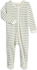 Colored Organics Baby Zip-Up Footed Sleeper with 2-Way Zipper - Newborn Organic Cotton Pajamas