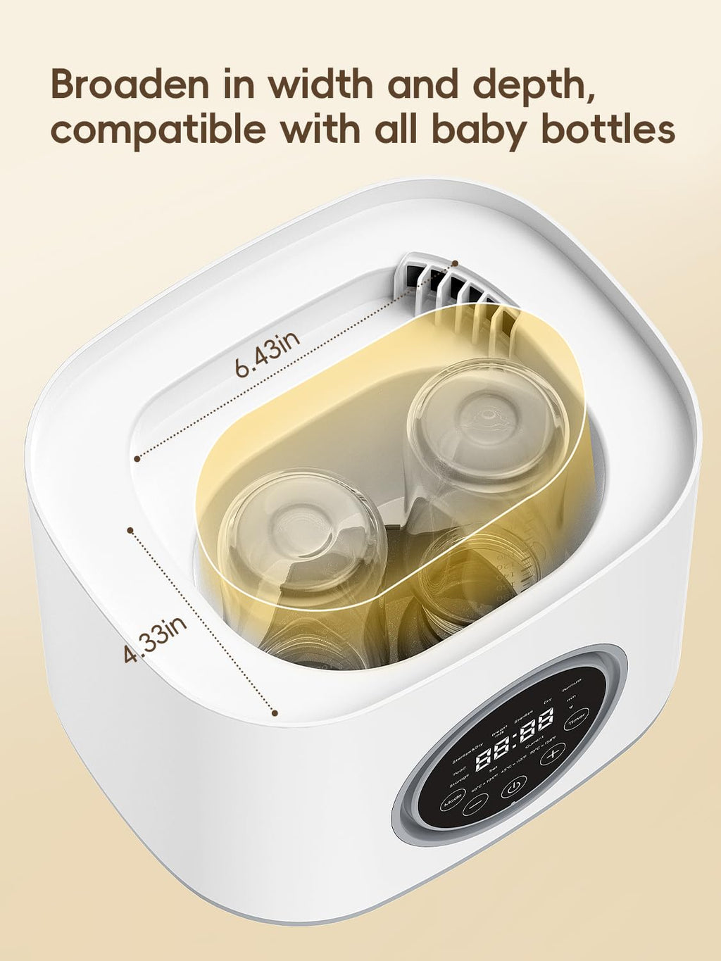 Feilizbebe Electric Steam Baby Bottle Sterilizer and Dryer and Warmer, Bottle Storage Sterile / Bottle Warmer / Heating Food Large Capacity Multifunctional All in One,Touch Screen & Auto-Shut