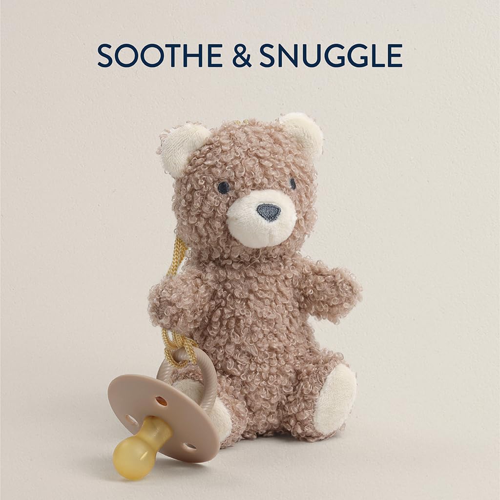 Itzy Ritzy Pacifier & Lovey Set - Natural Rubber Pacifier with Plush Bear