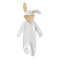Owlivia Organic Cotton Baby Boy Girl Zip up Sleep N Play, Footless, Long Sleeve(6-12 Months, White Bunny)
