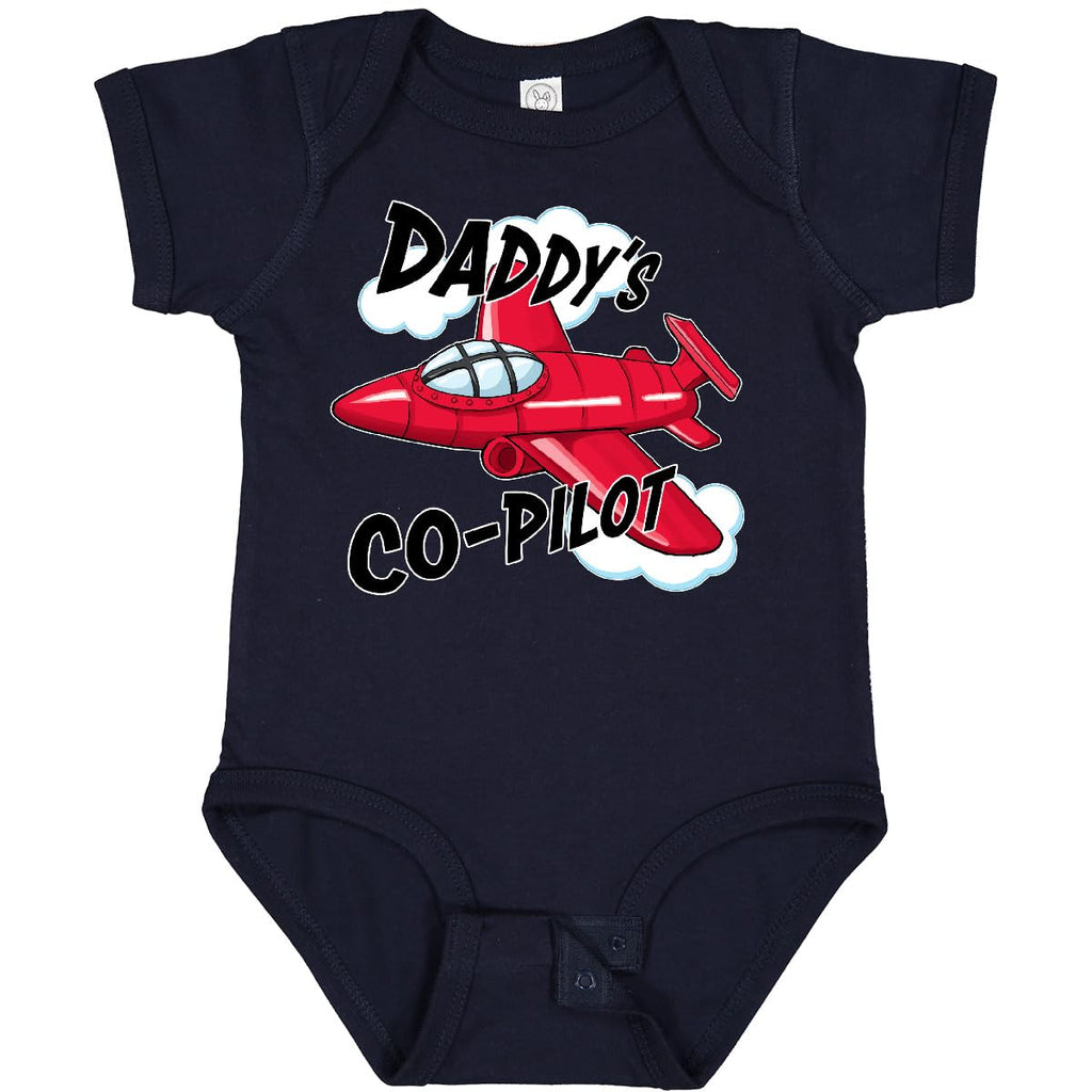 inktastic Daddys Co-Pilot for Fathers Day Baby Bodysuit Newborn Navy Blue 2a3b6