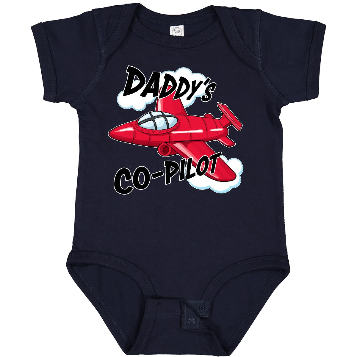 inktastic Daddys Co-Pilot for Fathers Day Baby Bodysuit Newborn Navy Blue 2a3b6