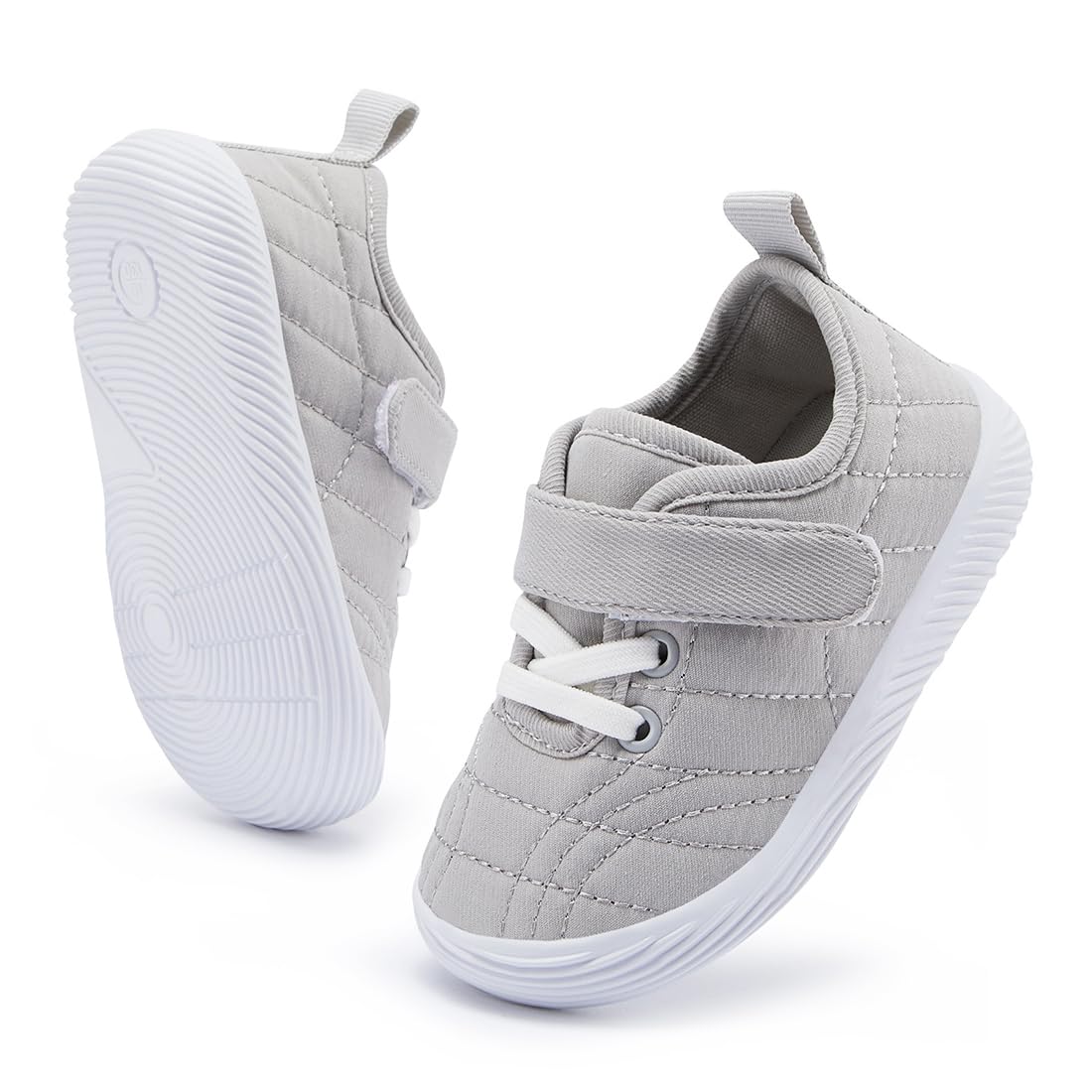 BMCiTYBM Baby Shoes Infant Boy Girl Walking Sneaker Grey Size 18-24 Months
