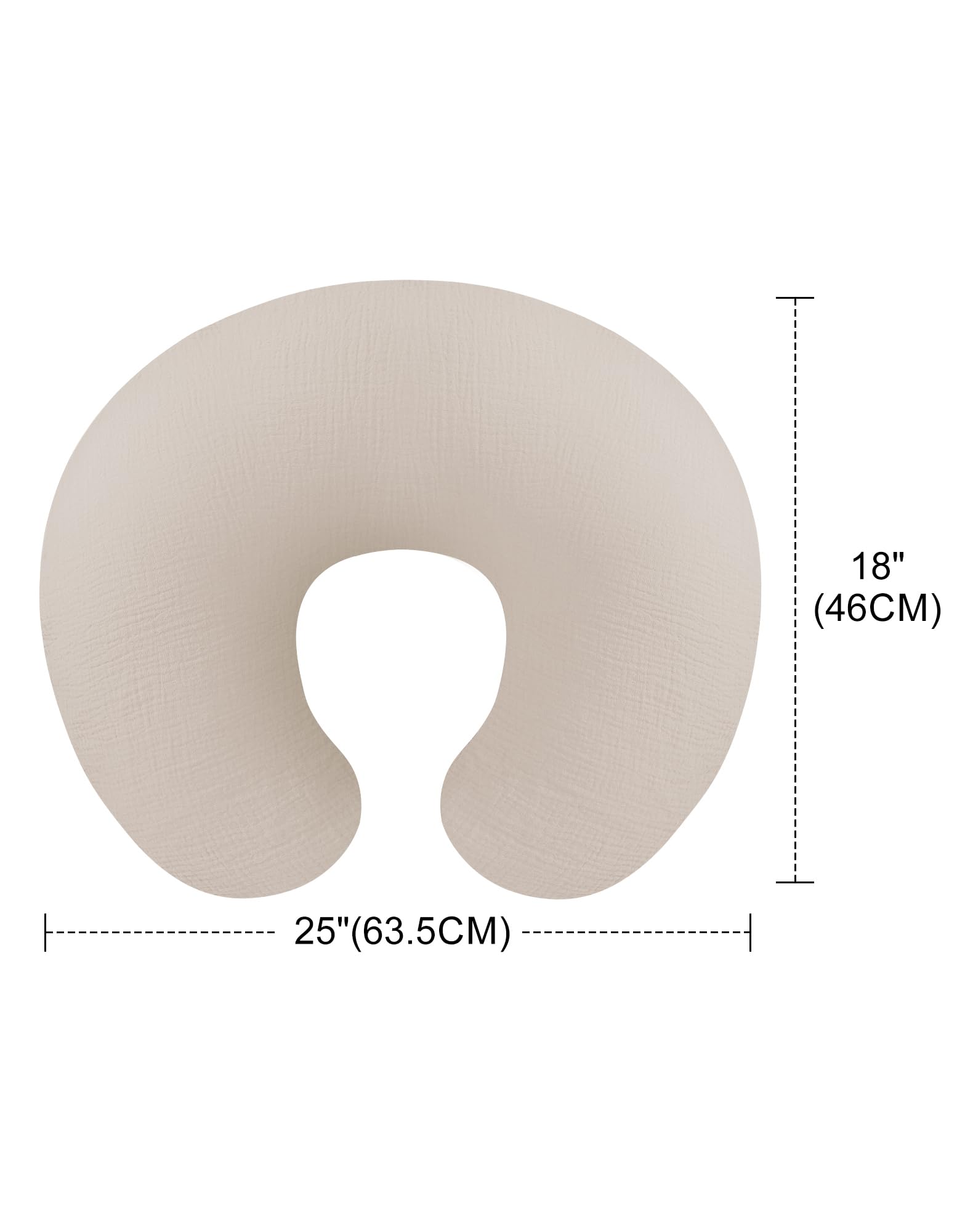 Nursing Pillow Covers 2 Pack, Muslin Breastfeeding Pillow Covers for Baby