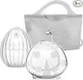 haakaa Milk Collector Set - 75ml Shell Pump, 75ml Milk Collector & 750ml Steriliser Bag - Hands-Free Wearable Breast Pump, Passive Silicone Milk Catcher for Breastfeeding Mom