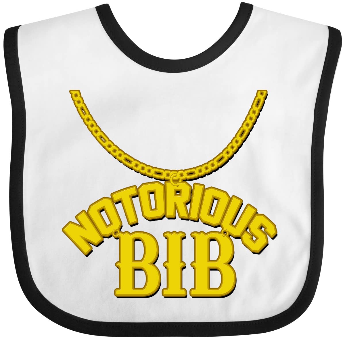 inktastic Notorious Bib Baby Bib White and Black 1c5d1