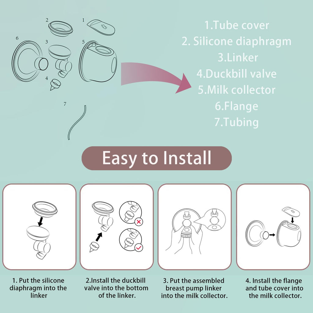 TOVVILD 24mm Wearable Milk Collection Cup for Spectra, Compatible with Spectra S1 S2 Baby Buddha Pumps, 8OZ Milk Cups