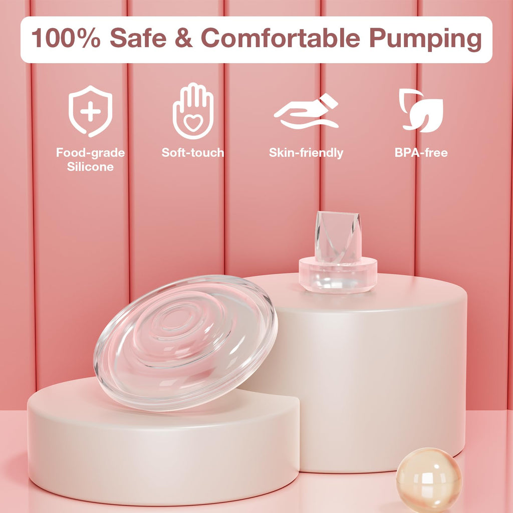 14Pack Breast Pump Parts Compatible with momcozy S9 Pro/S12 Pro/S9/S12 Wearable Breastpump, 10Pack Duckbill Valve & 4Pack Silicone Diaphragm Breast Pump Replacement Parts Breastfeeding Essentials Kit