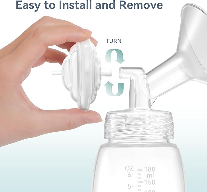 24 mm Flange Set Compatible with Spectra/Motif Luna Wide-Mouth Bottles, Breast Pump Parts Includes Breast Shield Tubing Valve Backflow Protector, Not Original Spectra Accessories