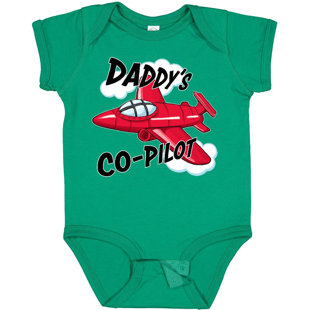 inktastic Daddys Co-Pilot for Fathers Day Baby Bodysuit 6 Months Kelly Green 2a3b6