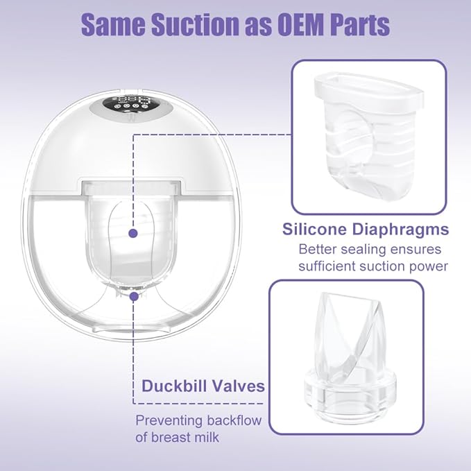 8pcs Duckbill Valves Compatible with Lansinoh Discreet Duo,eufy E10 S1 S1 Pro, NCVI Nuliie NICEGREEN Life S32 Mommed S21 S18 Breast Pump Replacement Pump Parts, S32 Breast Pump Accessories