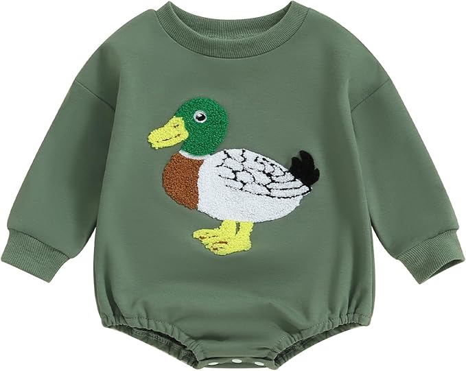 VISGOGO Newborn Infant Baby Boy Girls Oversized Romper Little Dude Sweater Onesie Coming Home Outfit Neutral Clothes