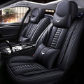 Full Set of Universal Fit Automotive Seat Covers fit for Suzuki 1999-2025 95% Models, PU Leather Automobile Interior Sets with Headrest & Back Pillow Black & Black Line