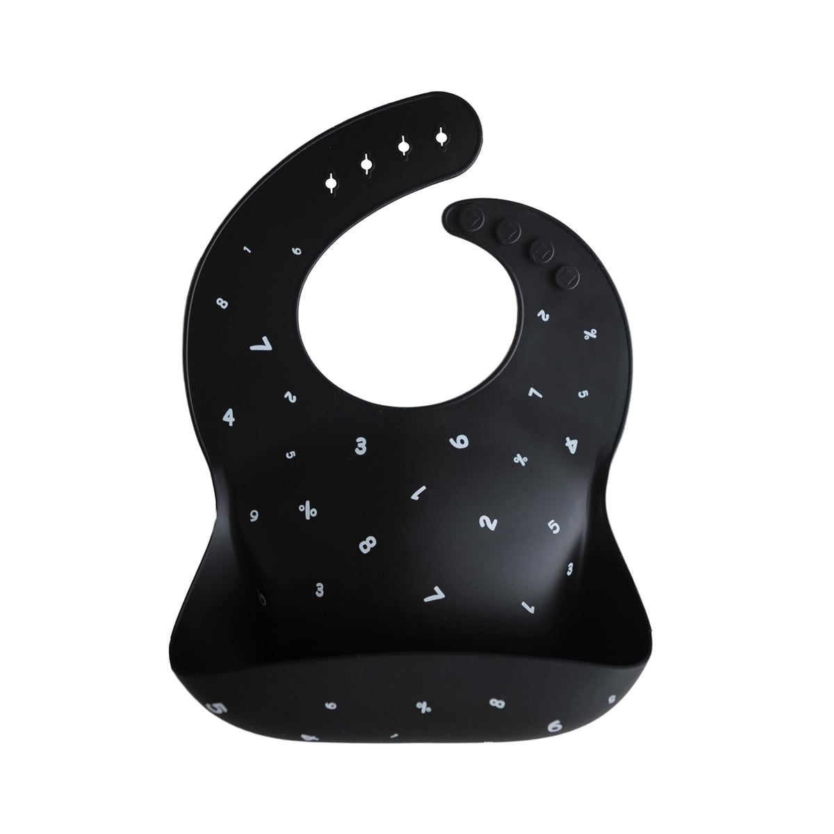 mushie Silicone Baby Bib | Adjustable Fit Waterproof Bibs (Rainbows)