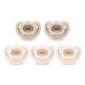 NUK 100% Silicone Comfy Orthodontic Pacifiers, 0-6 Months, Neutral Fashion, Timeless Collection, 5 Count