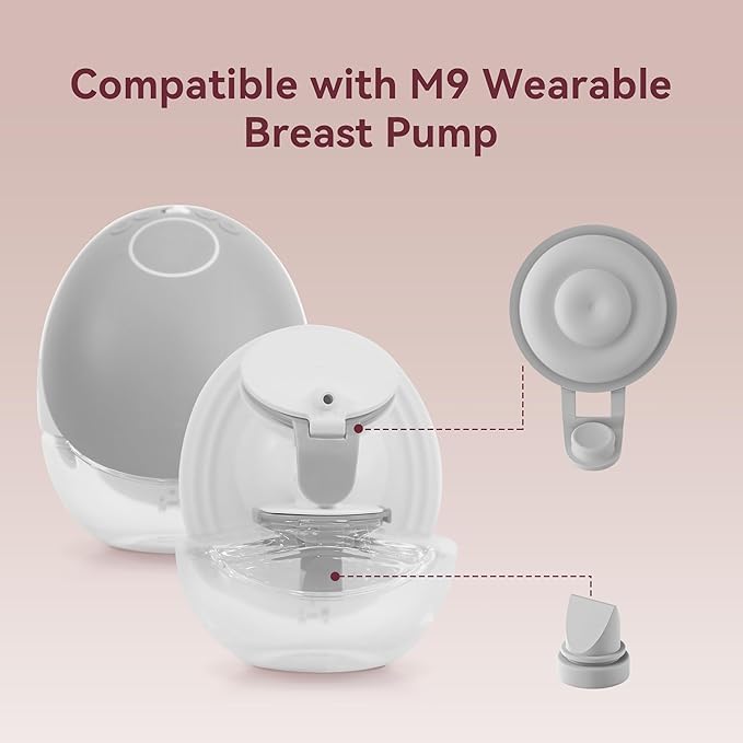 6 PC Duckbill Valves and 2 PC Silicone Diaphragms Compatible with Momcozy M9 Replacements Parts, Replace Mom Cozy M9 Pump Parts, Momcozy Mobile Flow Breastfeeding Accessories