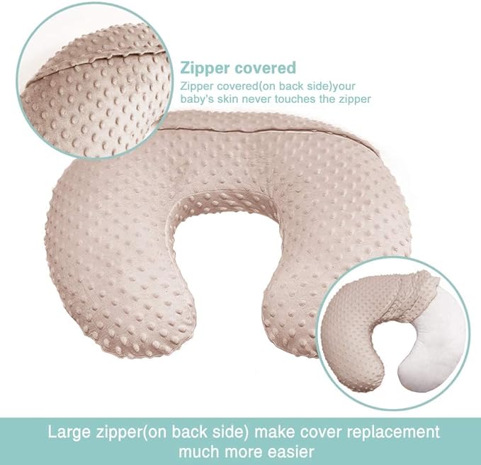iEvolve Minky Nursing Pillow Cover Breast Feeding Pillow Cover Slipcover U Shape for Baby Boy Girl,Cover Only(Daisy)