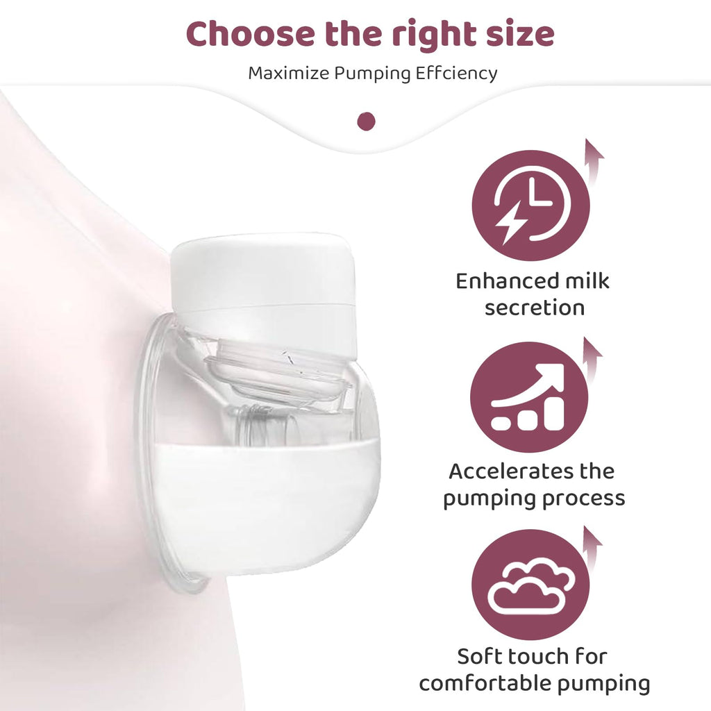 Nursi Luna Flange Sizing Kit, 15mm Flange Inserts for 24mm Breast Pumps