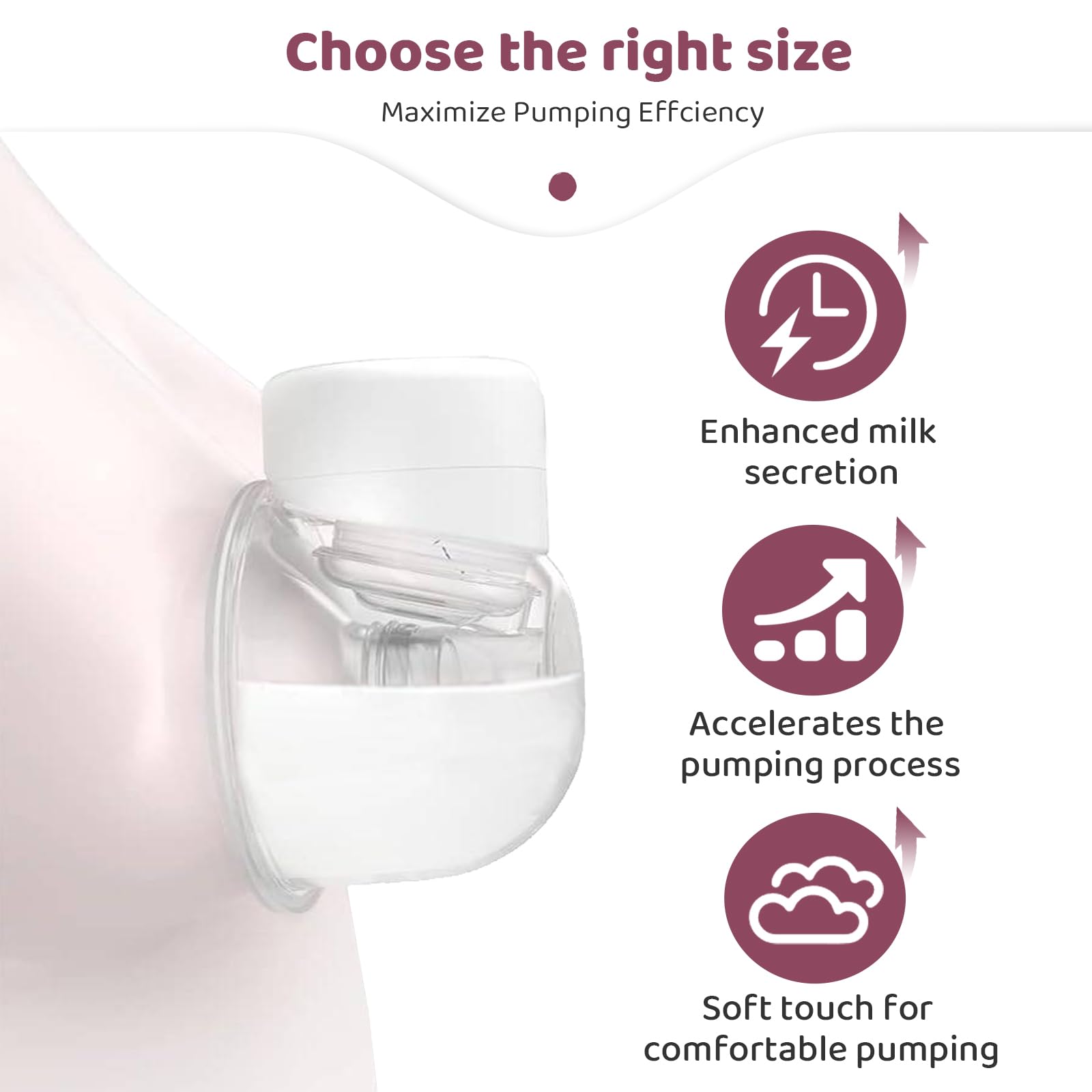 Nursi Luna Flange Sizing Kit, 15mm Flange Inserts for 24mm Breast Pumps