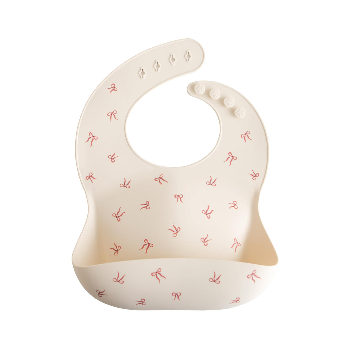mushie Silicone Baby Bib | Adjustable Fit Waterproof Bibs (Rainbows)