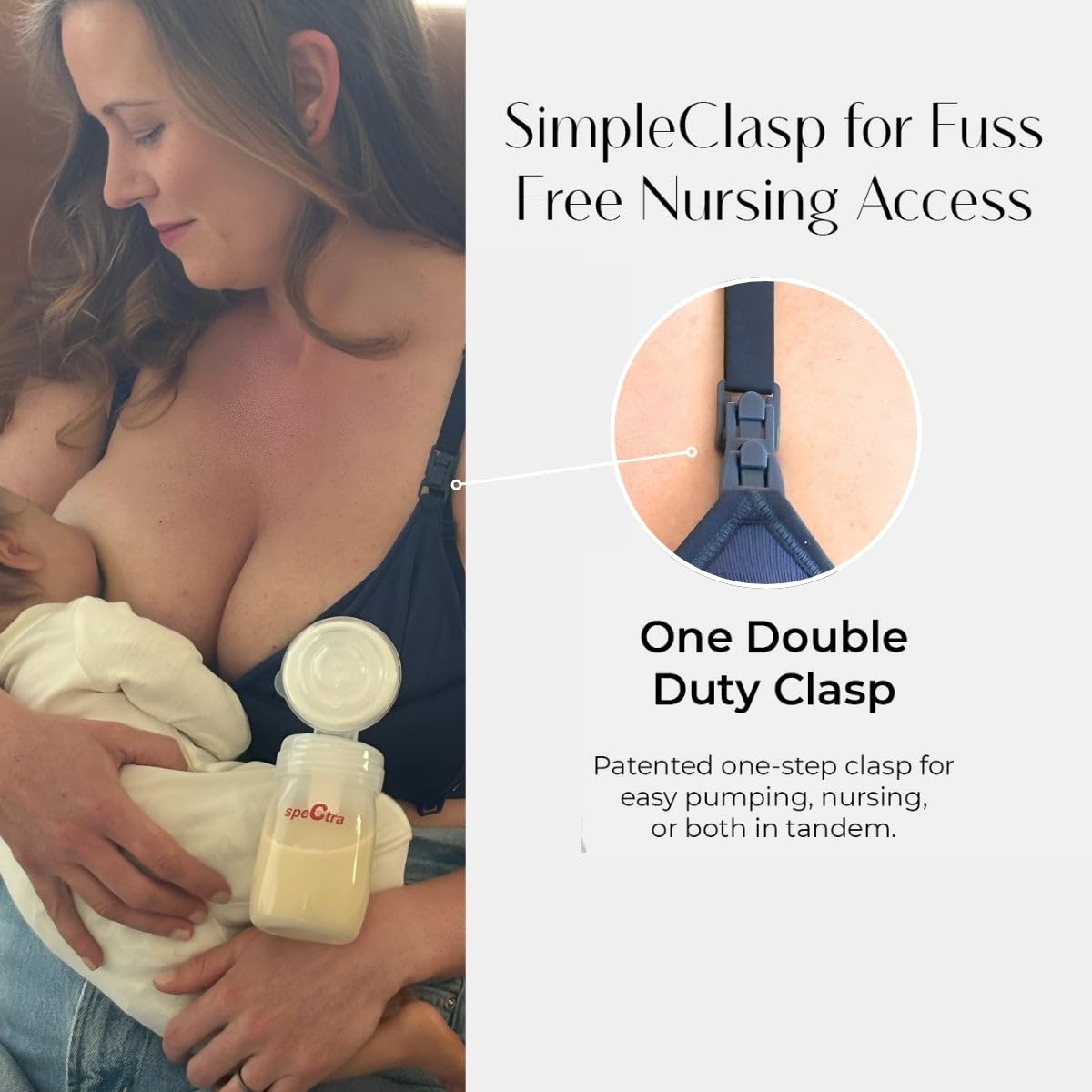 Simple Wishes Pumping Bra Hands Free, Molded Cup Nursing Bra
