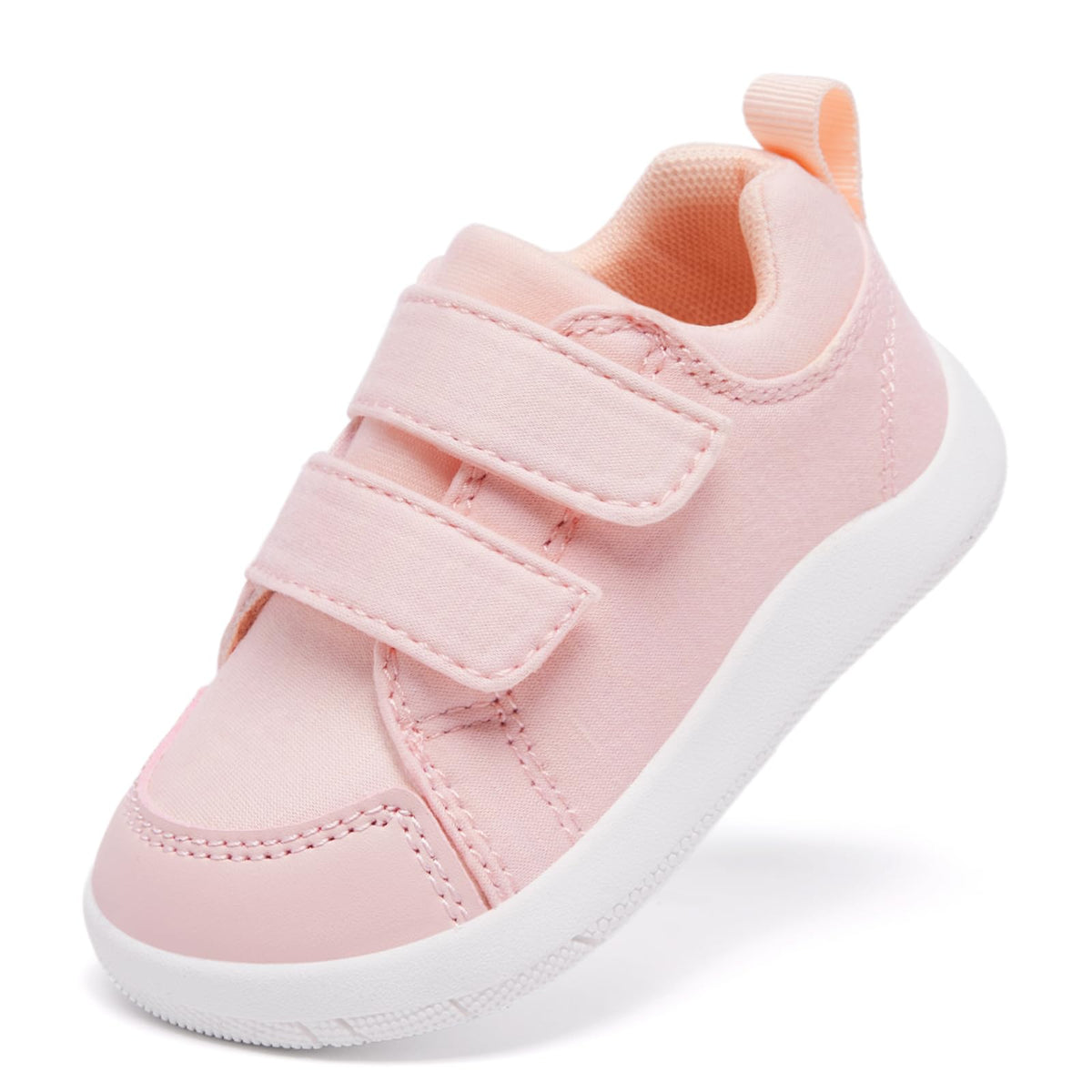 MORENDL Wide Toe Box Shoes Toddler Barefoot Shoes Baby Walking Shoe Boy Girl Non-Slip Zero Drop Minimalist Sneakers Comfort Tennis Outdoor Activities Mix LightGrey Size 8