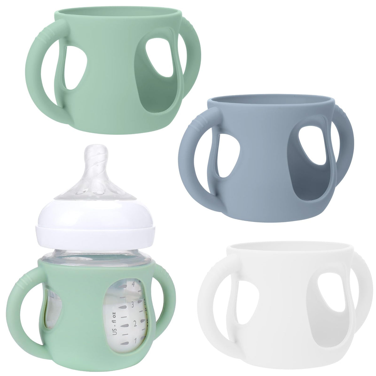 BUSOHA 3 Pack Silicone Sleeves for Philips Avent Natural Baby Bottle