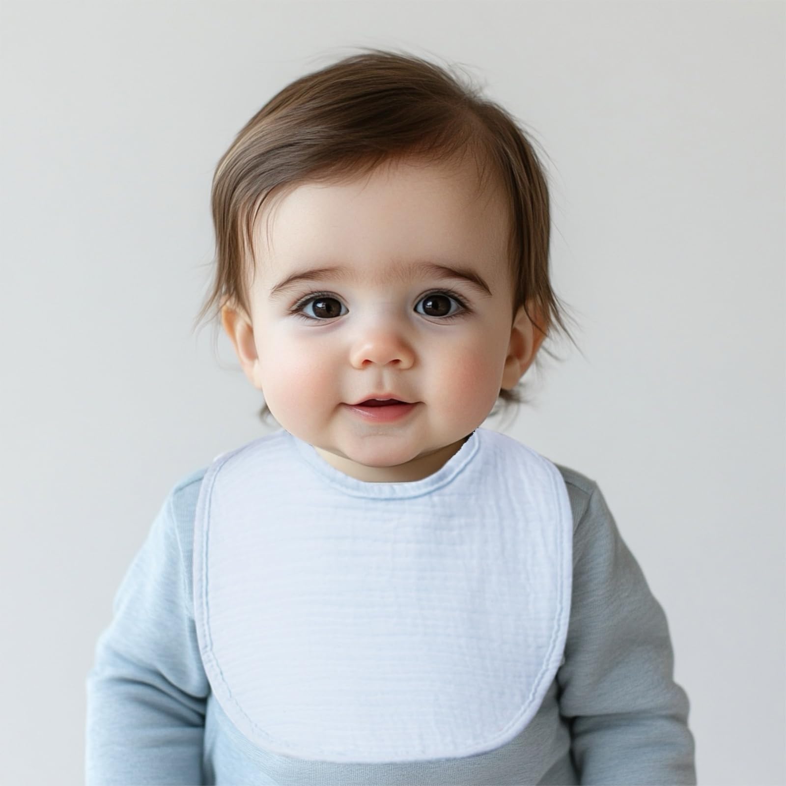 COOROBIN Muslin Baby Bibs for Baby Girl & Boy 100% Cotton 8-Pack Baby Drool Bibs - Quick-Dry Absorbent Bandana Bibs, Adjustable Snaps for Newborn to 24M