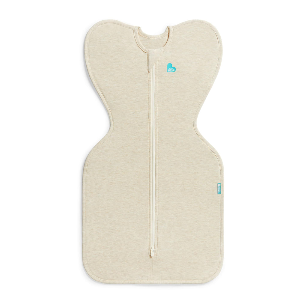 Love to Dream Swaddle UP, Sleep Sack 0-3 Months, Self-Soothing, Improves Sleep, Secure Fit Helps Calm Startle Reflex, Baby Essentials Must Haves Newborn, 1.0 TOG, 8-13 lbs, Oatmeal