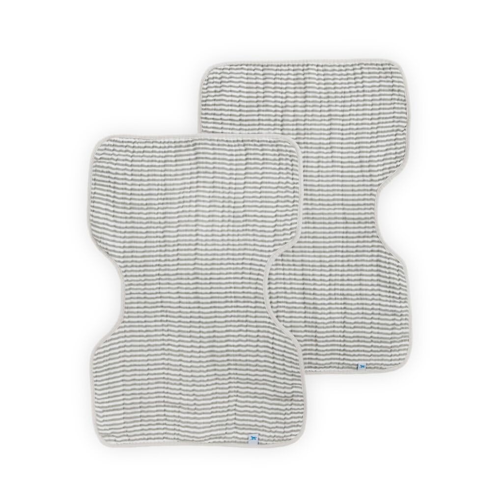 Little Unicorn Ultra-Absorbent Premium Burp Cloth 2 Pack | Soft on Baby's Skin | Larger Size | Ergonomic Design | Set of 2 (Porposie)