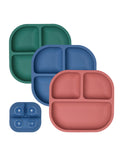 Babelio Baby & Toddler Suction Plates, Food Grade Silicone, Divided, 3 Pack