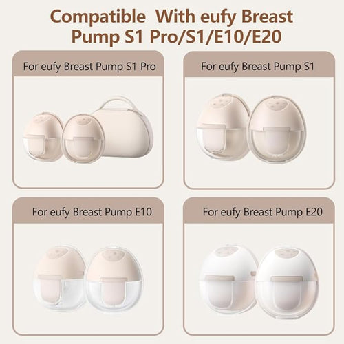 4pcs Breast Pump Parts, 2pcs Duckbill Valves and 2pcs Silicone Diaphragm Compatible with eufy S1 Pro/S1/E10/E20 Wearable Breast Pump, Replace for eufy Pump Parts,Not Original Parts