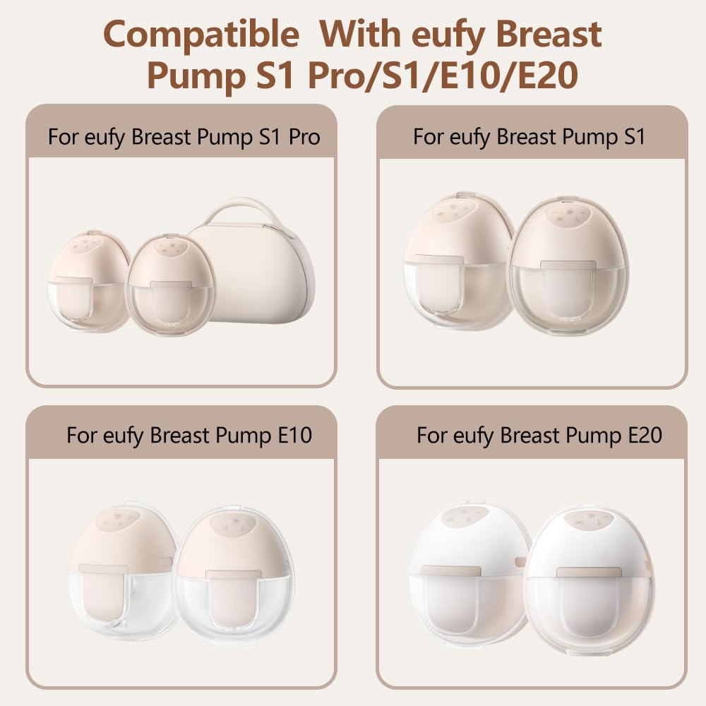 6pcs Flange Insert 17/19/21mm Compatible with eufy S1 Pro/S1/E10/E20 Wearable Breast Pump, Replace for eufy Breast Pump Sizing Insert, Fit for Breast Pump Replacement Parts
