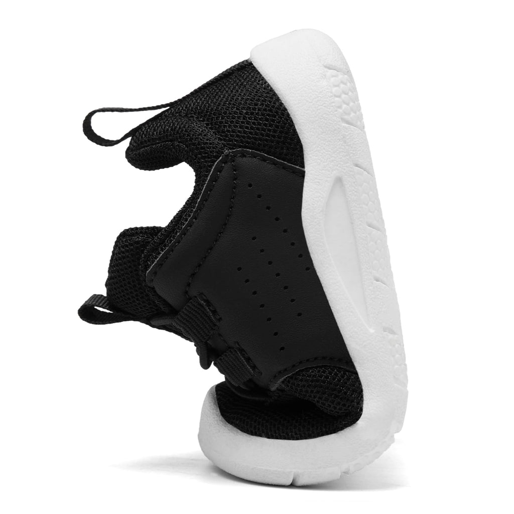 MOREND Toddler Shoes Baby First Walking Shoe Infant Non-Slip Breathable Sneakers Boys & Girls Tennis Shoes Black
